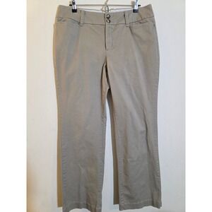 Eddie Bauer Blakely Chino Pants Womens 14 Khaki Tan Straight Leg Stretch Casual